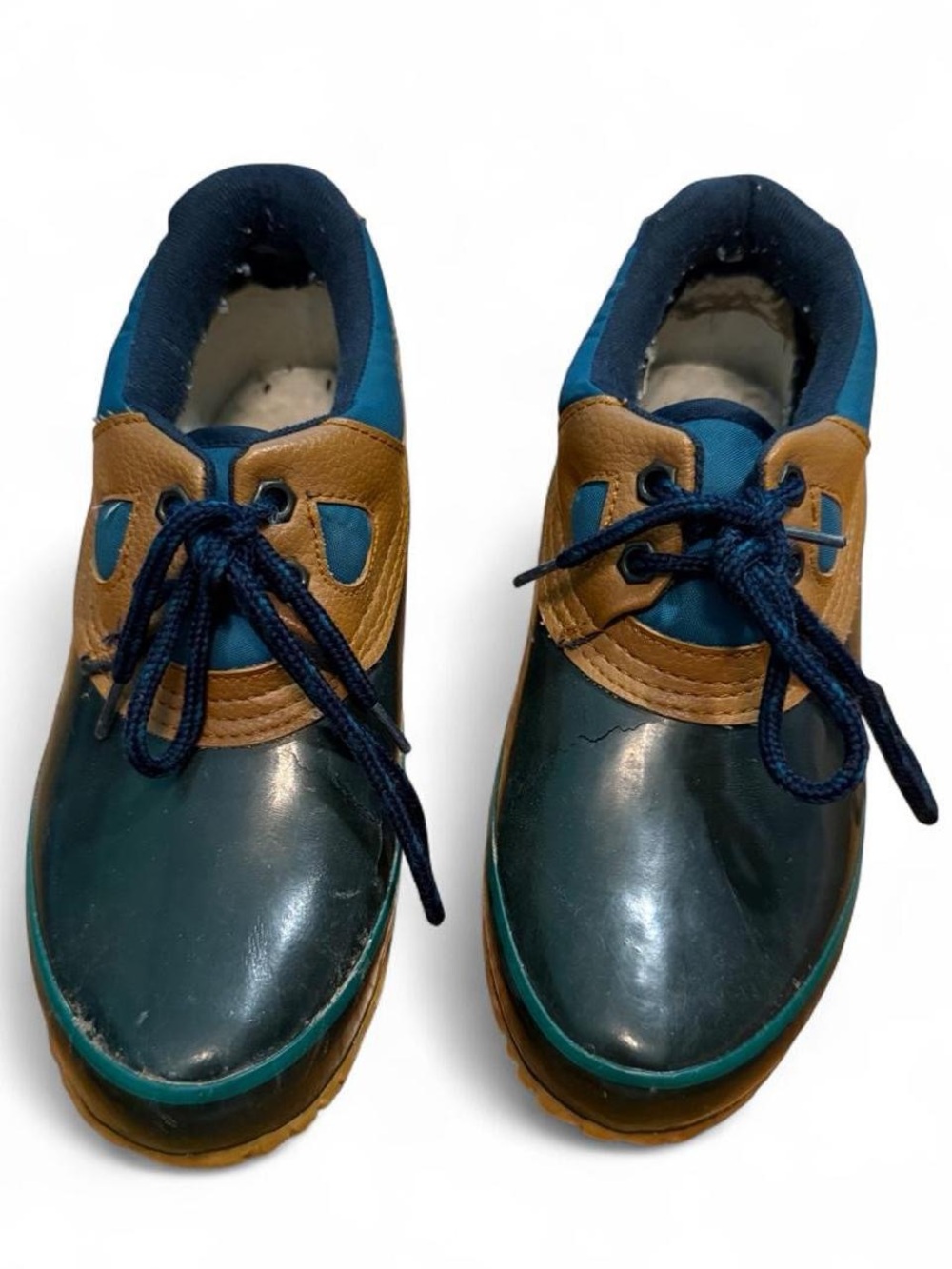 Women’s Two-Tone Navy and Brown Lace-Up Casual Shoes